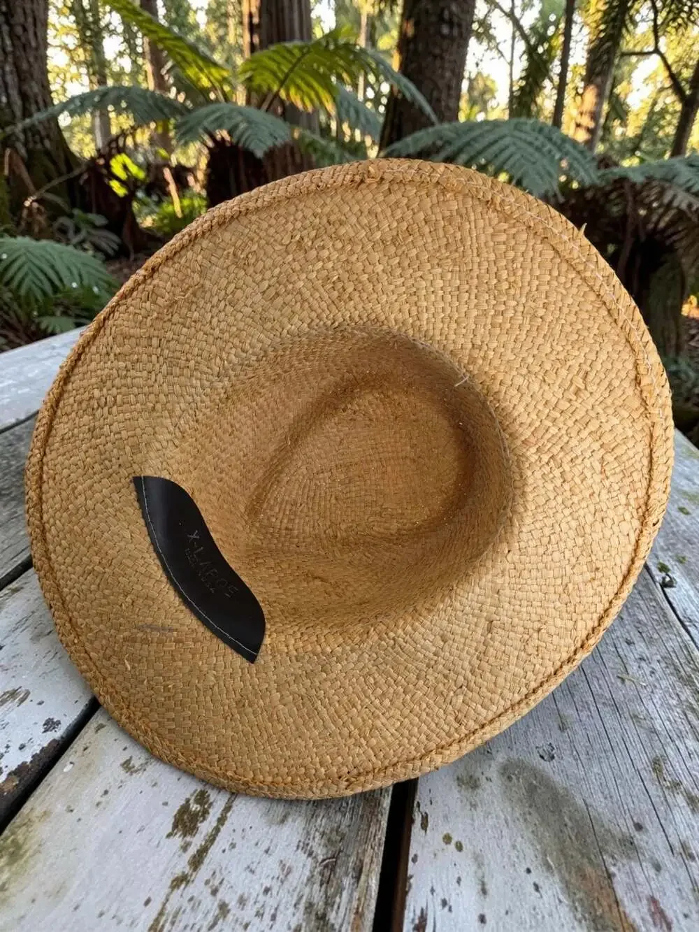 Unbranded Straw Fedora Sun Hat with Faux Leather Band